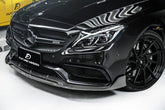 Future Design Carbon B Style Carbon Fiber Front Lip for W205 C63 C63S AMG Sedan Coupe 2015-2021 - Performance SpeedShop